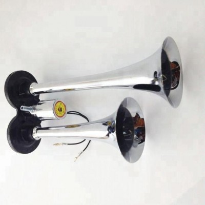 12V 135db Super Loud Dual Trumpet Air Horn For Truck