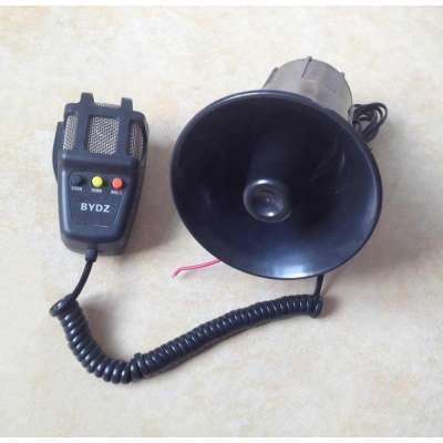 3 Tone Sound Car Siren Horn With Mic PA Speaker