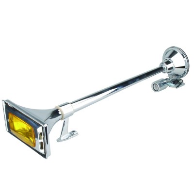 Loud 120dB Truck Chrome Air Horn With AMBER LIGHT