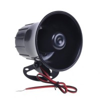 DC 12V 15W Replacing One Tone Car Security Alarm Siren Horn Black